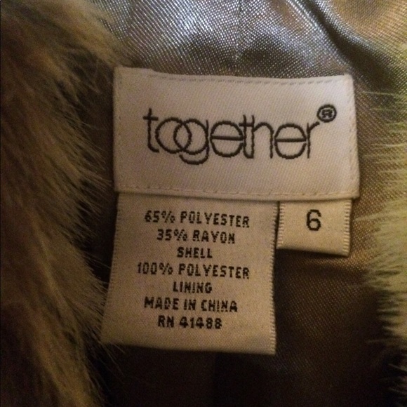 Together brand Coat w/Removable Fur Trim - Picture 3 of 11
